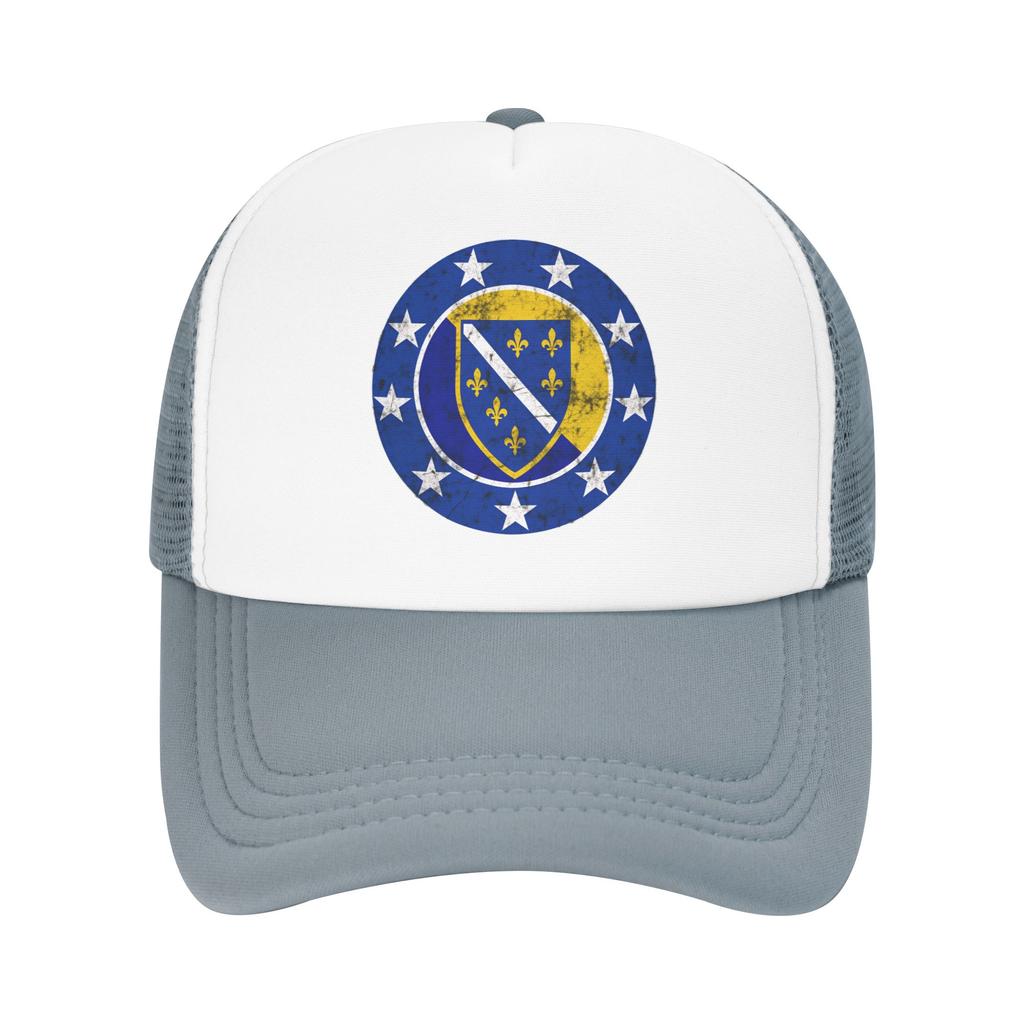 Summer Sun Hats Bosnia Flag Symbol Baseball Cap Sun SunProof Design Hip Hop Hats Women Unisex Fitted Retro Outdoor Snapback Cap