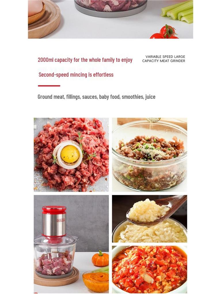 Aolanda Blender elektryczny o dużej mocy i sokowirówka: Jedzenie dla niemowląt, Ubijak do jajek, Maszynka do płynnego jedzenia dla osób starszych