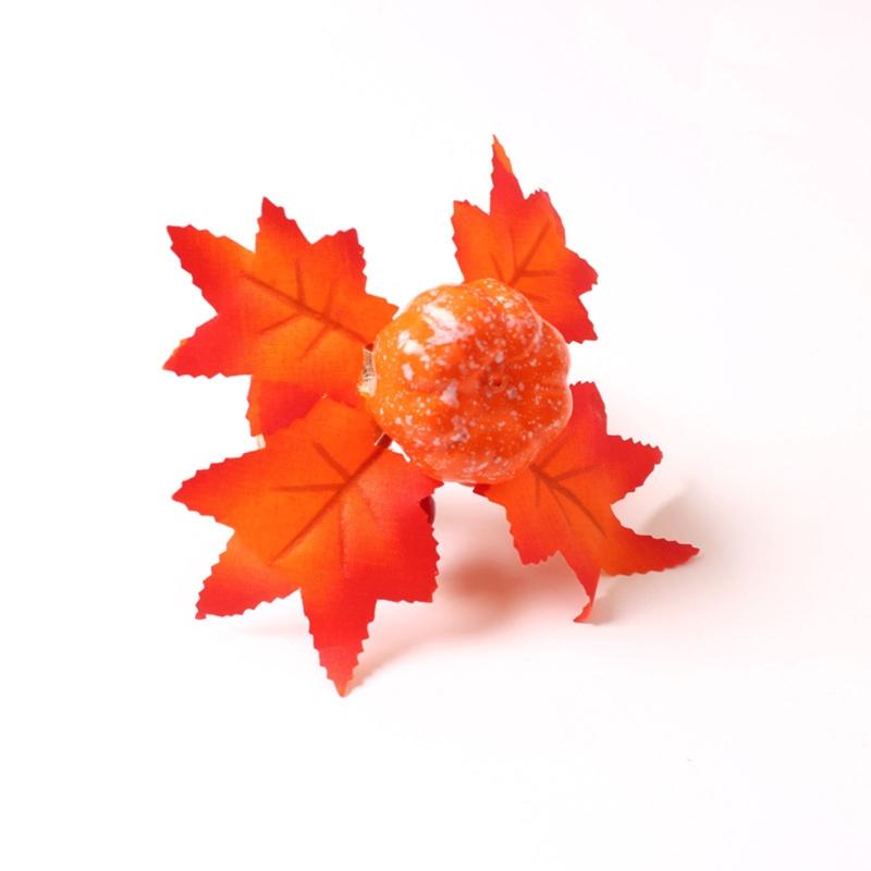 12pcs Creative Simulation Maple Leaf Napkin Buckles Modern Western Hotel Napkin Ring Serviette Ring for Dining Table