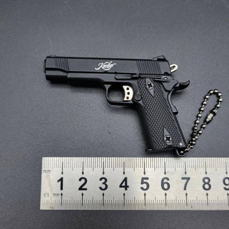 For Mini Metal Gun Model Scale 1:3 1911 Keychain Metal Model Toy Gun Game Toy Simulation Pistol Gift for Children