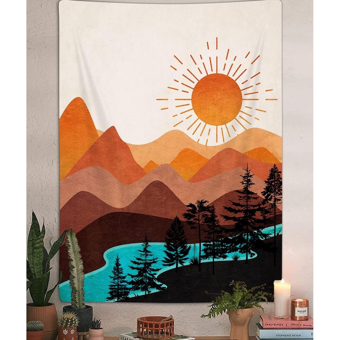 Boho Mountain Tapestry Vertical 75x100
