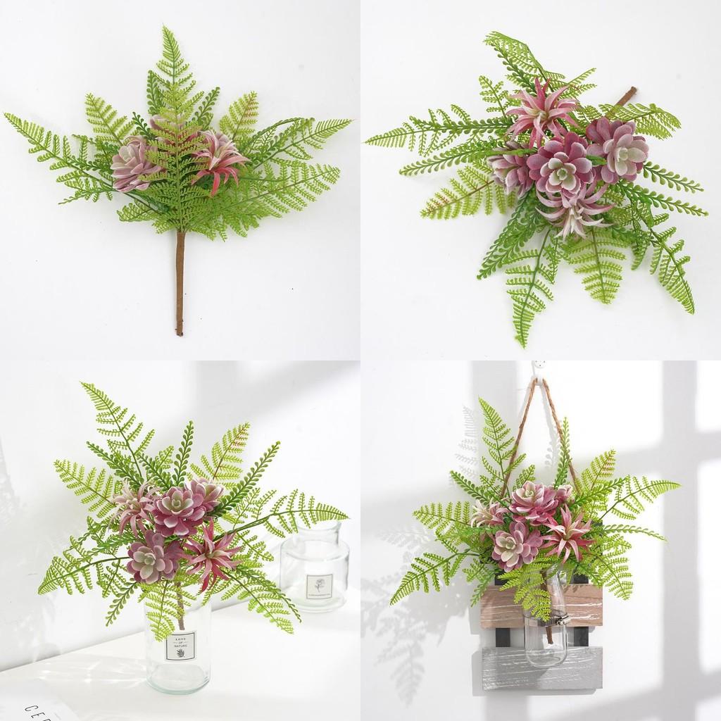 Plant Flower Succulent Cluster With Handcrafted Elements For Decor Indoor