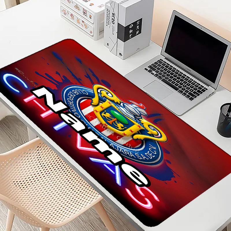 Kişiye Özel İsimli Club Deportivo Guadalajara Desenli Mouse Pad, Dizüstü Bilgisayar Masa Matı, Ev İçin Dekoratif Masa Matı Klavye Altlığı Hediye