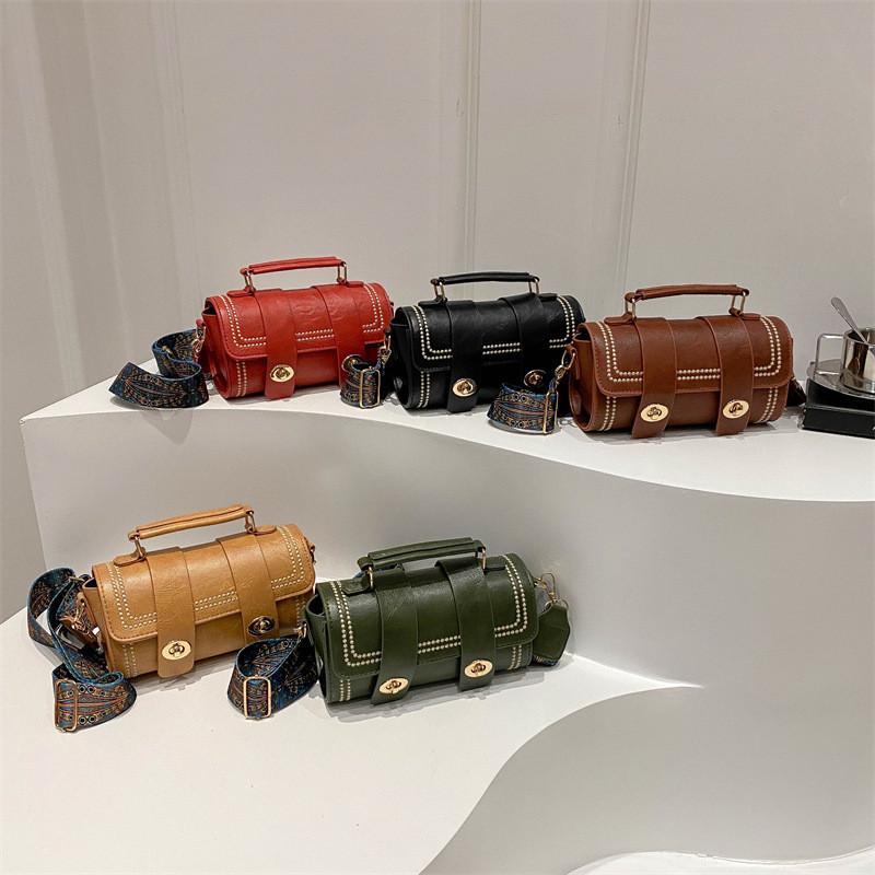 Single Solid Color Shoulder Crossbody Square Bag Handbag Women Gift Fashion