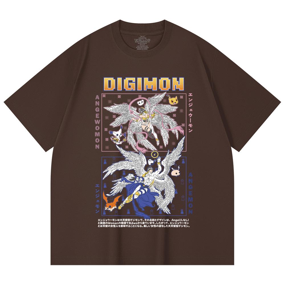 230 Gsm 100% Cotton Digimon V7 Print Unisex Heavy Cotton T Shirt