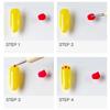 RHJB Nail Point Drill Pen Wooden Pen Bar Stirring Nail Polish Draw Five Petals Flower Polka Dot Double Head Stainless Bar Pen
