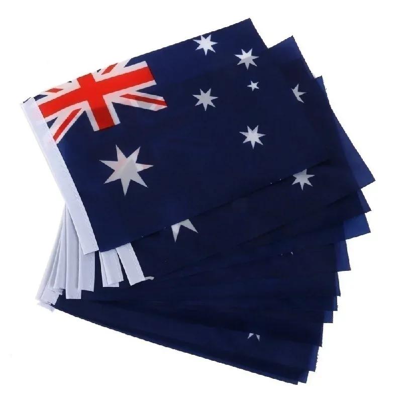 5/10pcs Hand Held Mini Flag Waving Australian National Flags Plastic Poles 21 X 14cm Australia flag 2025
