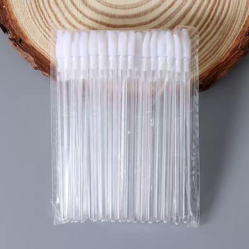 50-Pack Disposable Crystal Lip Brushes - Portable Lipstick, Gloss & Glaze Applicators