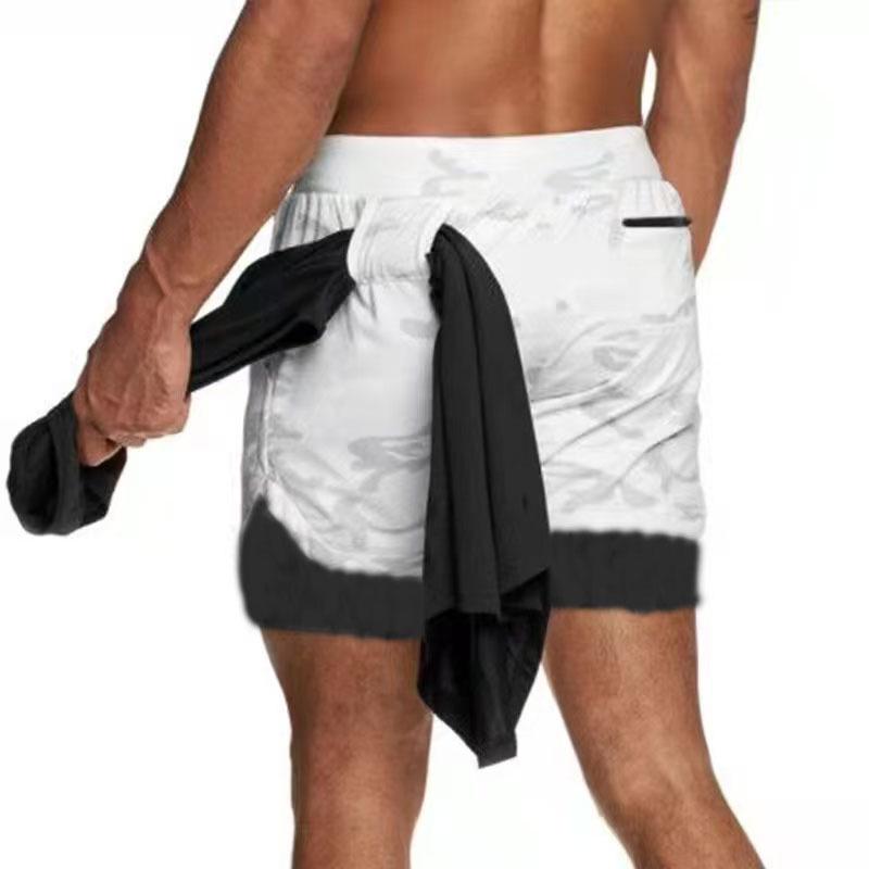 Men's Trendy Quick-Drying Breathable Sports Shorts - Double Layer Fitness Summer Wear
