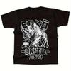 Camiseta Unisex Ecko Unltd com Estampa de Rinoceronte Respirável Macia Preta com Design Branco Corte Clássico para Uso Casual Atividades ao Ar Livre