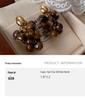 Retro Tiger Eye Tassel Earrings: Autumn/Winter Collection for Women - High-End, Natural Grape Cluster Design, Luxurious and Unique.