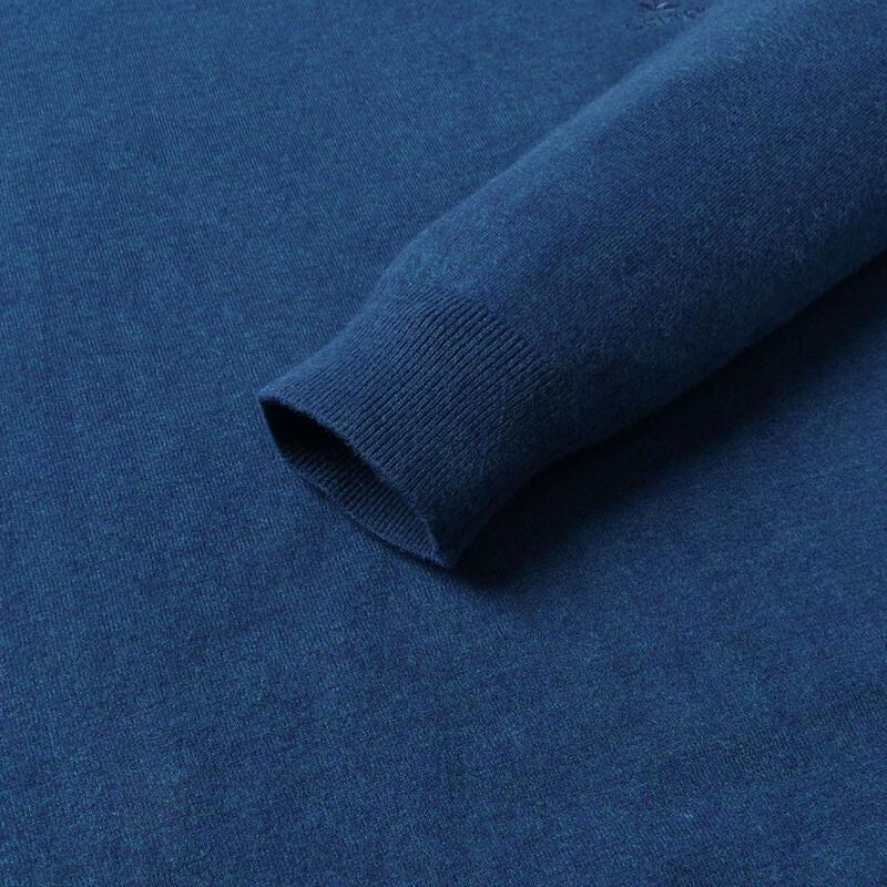 MONTAGUT Men's Embroidered Crew Neck Thick Knit Sweater