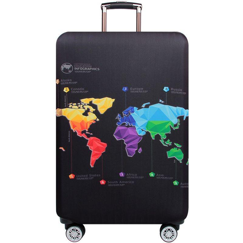 Luggage Case Thin Protective Cover Cartoon Pattern Trolley Travel Leather Box