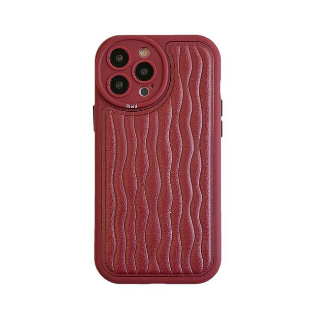 Relif 3d Wavy Shockproof Non -Slip Phone Case For Iphone 13 12 11 Promax 14 Pro Max 4 Colors Protector Back Cover Capa