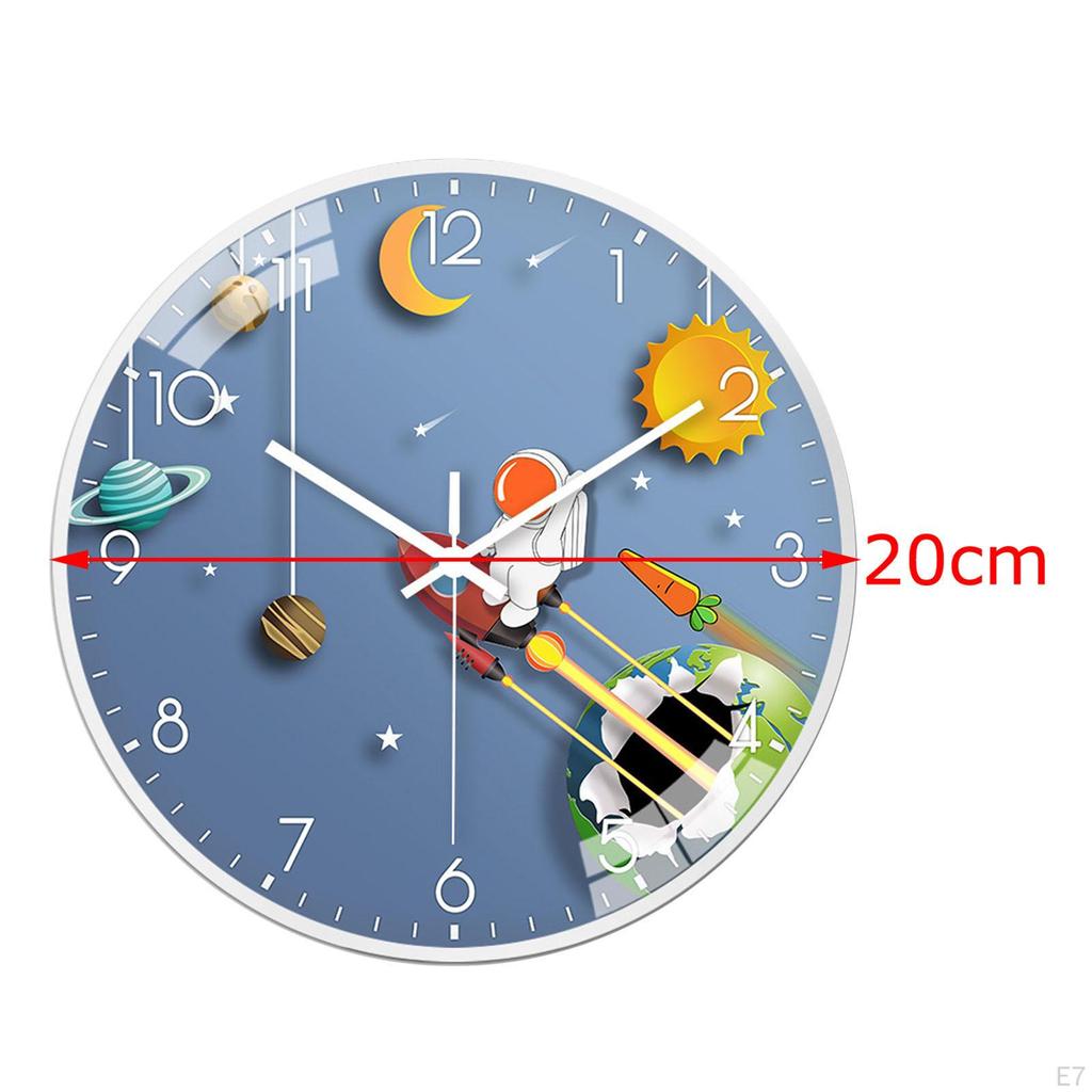Astronaut Wall Non Ticking Decorative " Modern Analog for Bedroom Study Room