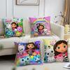 Cartoon G-Gabbys Lovely D-Dollhouse Pillow Case Sofa Living Room Headboard Bedroom Backrest Cushion Square Cushion Nap Time