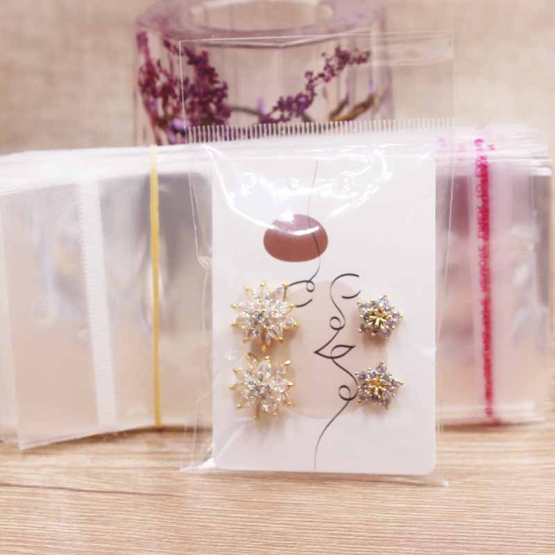 50Pcs/Lot Earring Card Four Holder 5x7cm Hot Girl /Abstract painting paper card Jewelry Accessory Package Cards