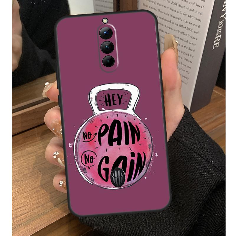 

No Pain No Gain Gym Fitness Case For Nubia Red Magic 10 Pro Plus 6 7 Pro 6S 7S 5G 6R RedMagic 9S 8S 8 9 Pro Plus Coque Red Magic 8 Pro Plus