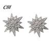 Decorative Lapel Pin 1/2Pcs Double-Layered Eight-Pointed Star with Rhinestones, Thickened Alloy Collar Safety Buckle for Suits Shirts Wedding