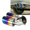 Interface 63mm Single/Dual Outlet Universal Car Exhaust Tip Stainless Steel Auto Muffler Tail Pipe Car Accessories for