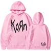 Autumn/Winter Korn Rock Band Letter Hoodies Men's and Women's Harajuku Hoodies Casual Sports Men's and Women's Warm Sweatshirts