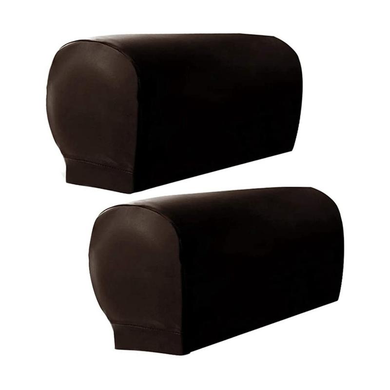 Gute Sessel-Armlehnenbezüge, 2 Stück Armlehnenbezug Ultra Dick und Weich PU-Leder Stretch Armbezug für Relaxsessel Sofas Stühle