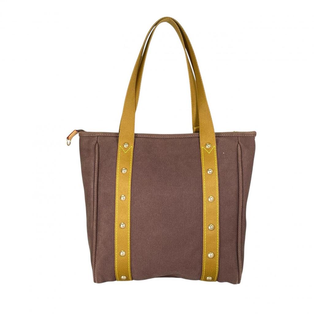 LOUIS VUITTON Hippo MM Antigua Tote Bag canvas Brown M40086 Used