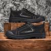 Round Head Composite Bottom Non-slip and Wear-resistant Men's Flat Heel Tooling Canvas Shoes Sports Commuting Breathable Spring and Autumn Season