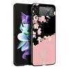 Pink Letter Flower Phone Case for Samsung Galaxy Z Flip 3 4 5 Folding Mobile Shell For Samsung Z Flip3 Flip4 Flip5 PC Hard Cover