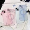 Suitable for IPhone16 Matte Frameless Magnetic Lens Film Mobile Phone Case 12 Apple 15/14 Skin Feeling Shell 13