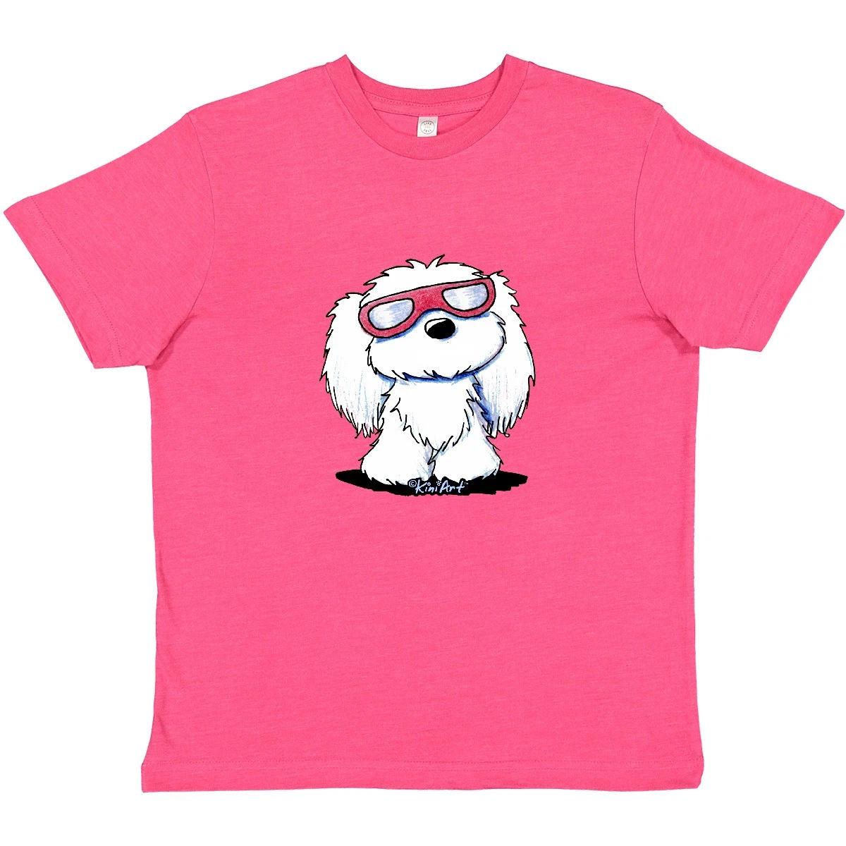 Inktastic Summertime Maltese Youth T-Shirt - KiniArt Dog In Doggles Sunglasses 150