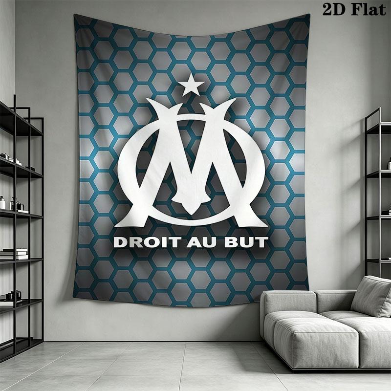 OM logo Wall Hanging Printed Fabric Blanket Decorative Tapestries for Bedroom Living Room Home Decor