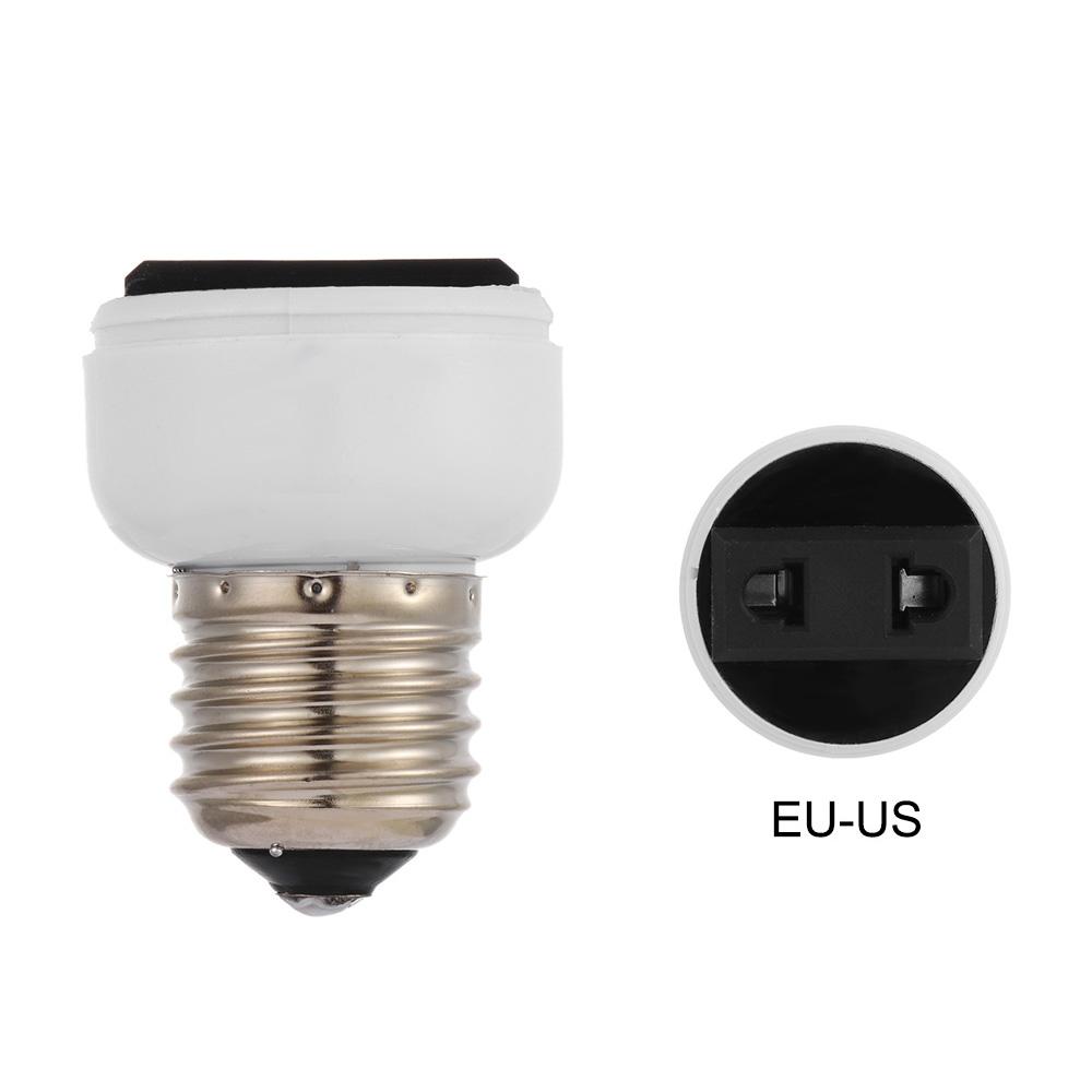 1PC E27 ABS US/EU/AU Plug Connector Accessories Bulb Holder Lighting Fixture Bulb Base Screw Adapter Portable White Lamp Socket