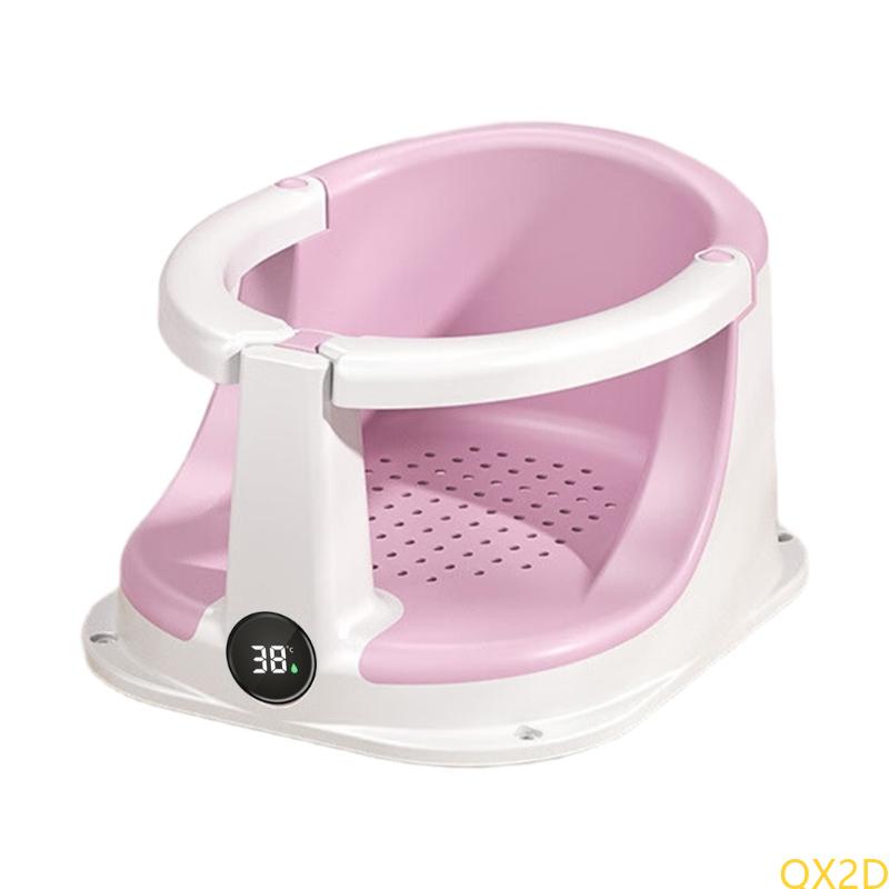 Ergonomic Baby Bath Shower Chair for 6+ Months with Nonslip Base and Full Protections for Secure Bath Time