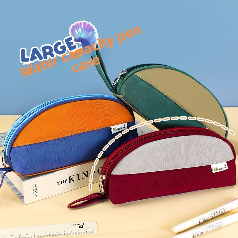 Oxford Fabric Shell Pencil Case With Large Capacity For Students And Office Use