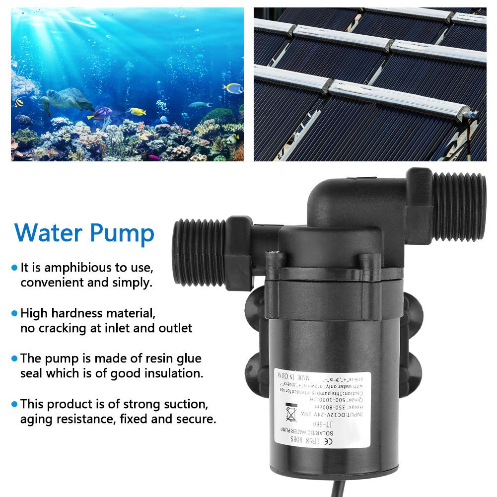 Mini DC Brushless Water Pump for Solar Water Heater 24V 40 Celsius  ~100 Celsius