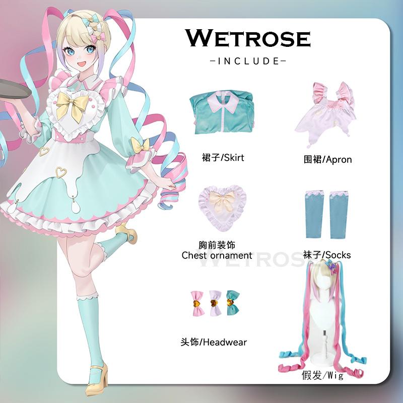 Needy Girl Overdose Maid Dress Amechan K Angel Cosplay Costume Jirai Kei Game Full Set Chou Zetsu Sai Kawa Ten Shi Chan