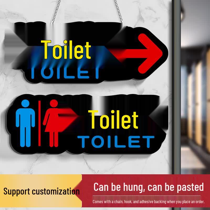 Unisex Acrylic Hanging Restroom Sign