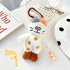 Juguete de peluche de gato con lunares rosas, colgante de gato sin palabras de dibujos animados, muñeco de peluche suave, llavero para coche, mochila, bolsa, decoración