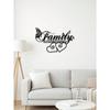 Black Metal Family Wall Art Elegant Home Decor Gift for Living Room