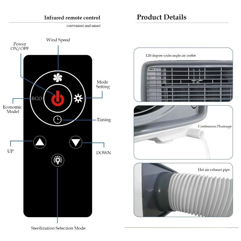 Mobile Air Conditioner Outdoor Mini Air Conditioner Portable Cooling Air Conditioner Fan
