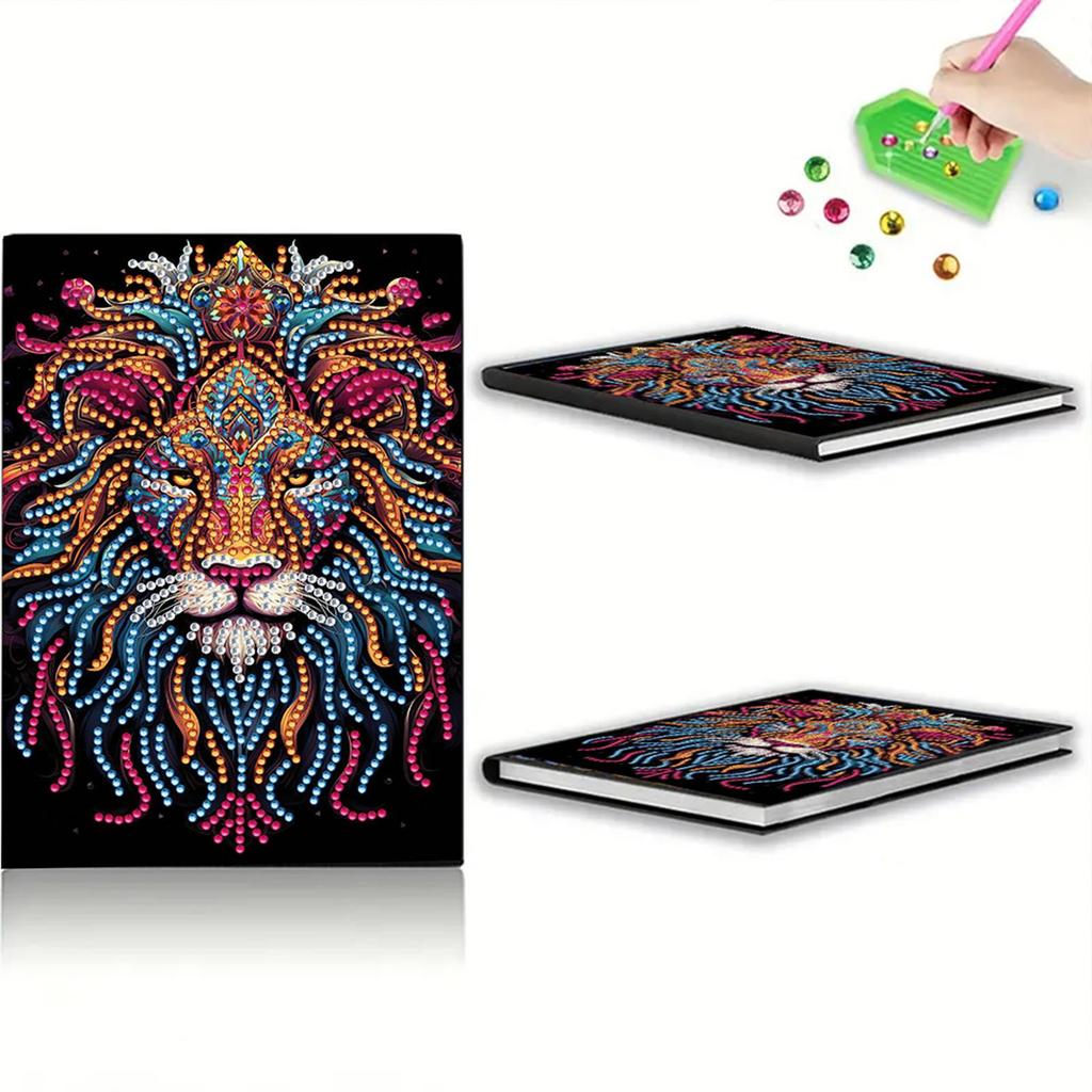 Special Shaped Animals Diamond Painting Journal Notebook No Lines Rhinestone Art Hand Craft Kit for Birthdays Or Christmas Gifts