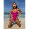 New Sexy Halter Push Up Swimwear Women One Piece Swimsuit Female High Cut Backless Bathing Suits Summer Beach Wear