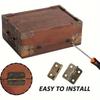 50pcs Mini Hinge Retro Decoration Hinges with Screw For Crafts Wooden Box Jewelry Chest Cabinet