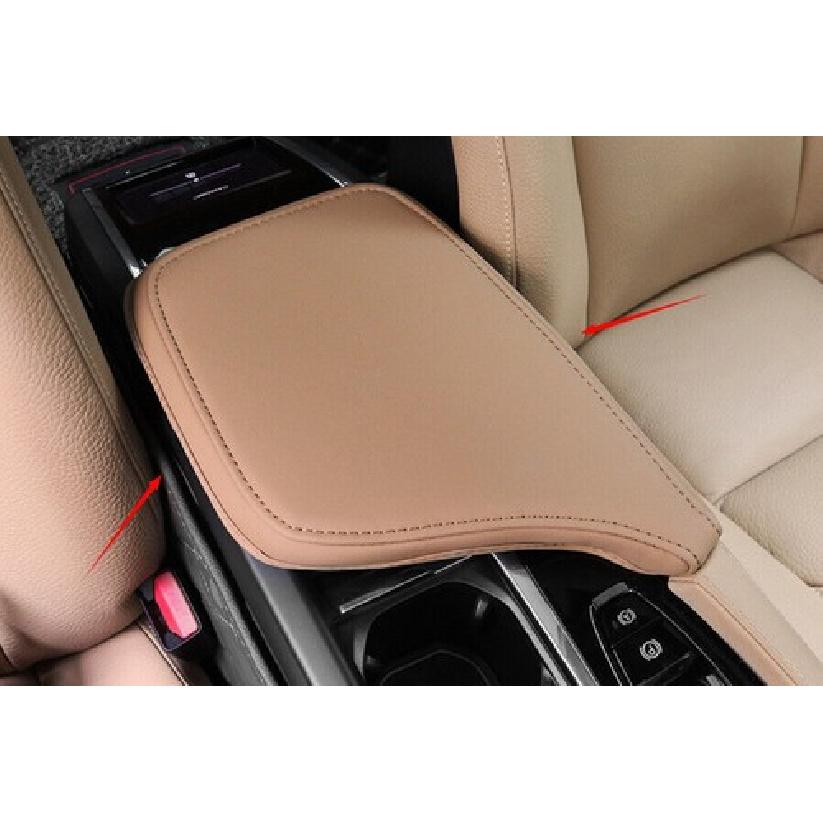 For Volvo V90 2018-2021 Brown Leather Central Console Armrest Box Cover Trim