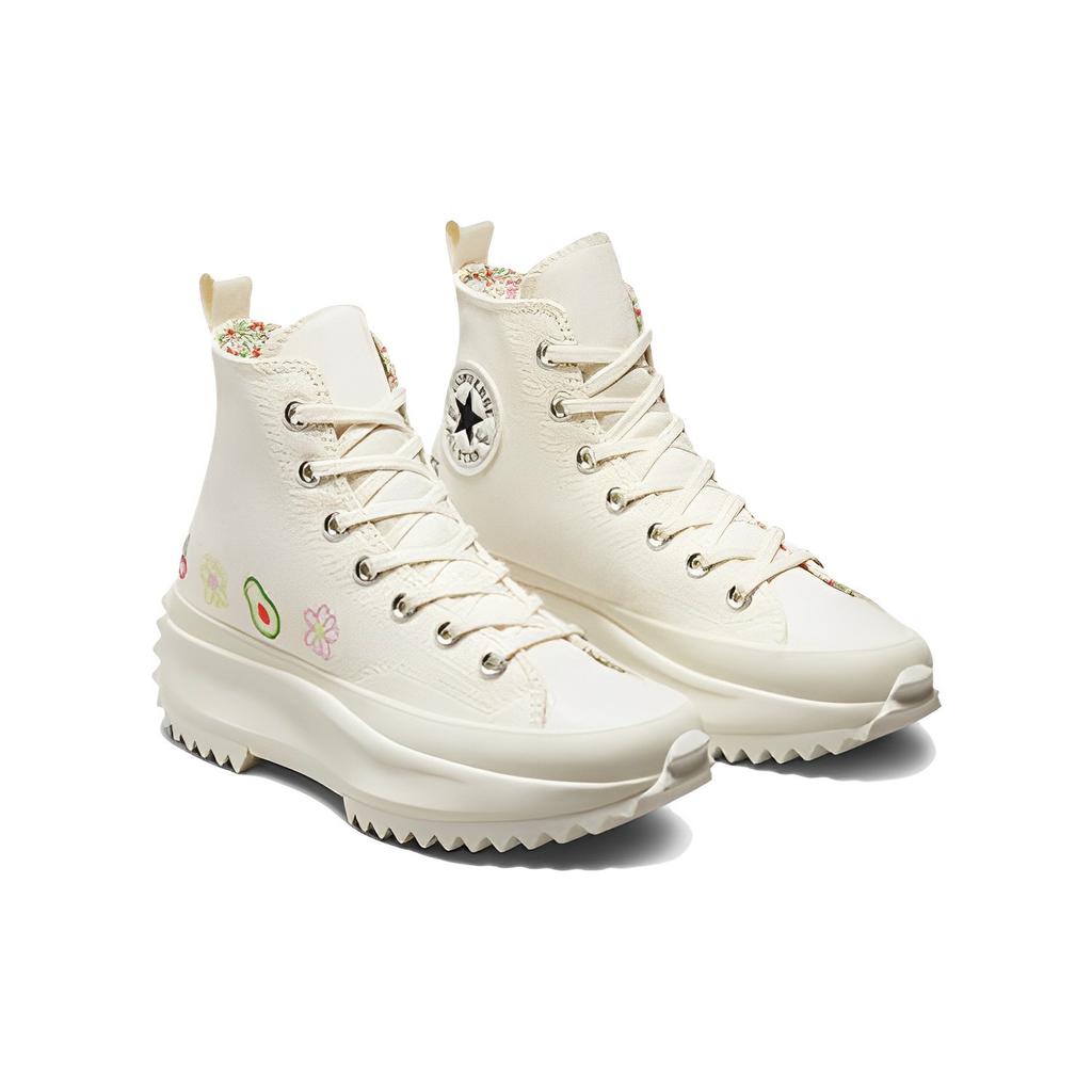 Νέα Run Star Converse Hike Πλατφόρμα Ψηλά 'Κεντημένα Φρούτα & Λουλούδια' A03560C