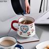 Kreative Süße Kirschkeramik Tasse Büro Kaffeetasse Wasserbecher Teetasse Haushalt Hohe Schönheit Frühstückstassen Milchbecher Saftbecher