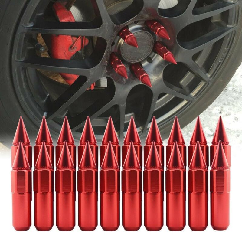Aluminum Mounted  M12X1.25 Spiked Lug Nuts Extended Tuner 60mm Wheels / Rims Alu