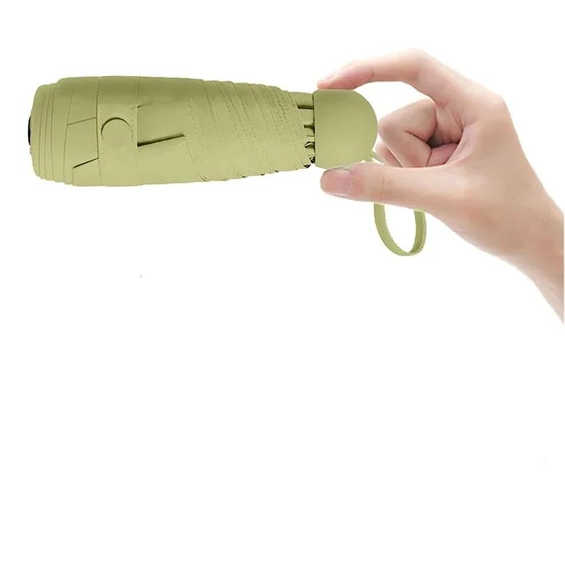 8-Ribs Sun Umbrella Portable Mini Umbrella Sun Protection Capsule Umbrella Parasol with Box UV Folding Pocket  Umbrella