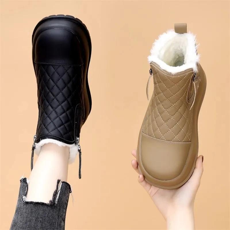 Snow Boots, Warm Short Boots, Women's Fashion, Thick-soled Cotton Shoes, Plus Velvet Thickening